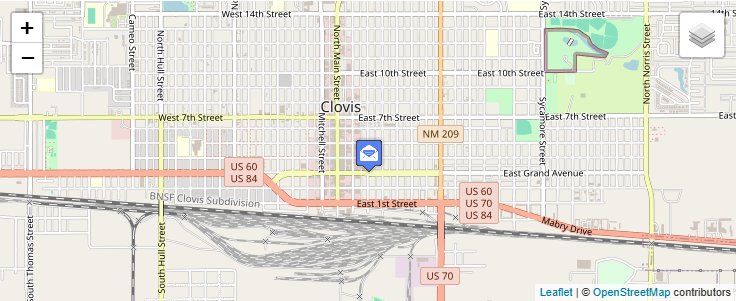 Map of ZIP Code 88102 in Clovis, NM — click to open interactive map