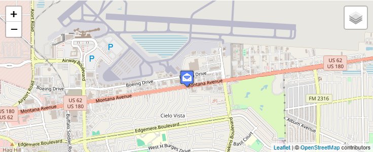 Map of ZIP Code 88562 in El Paso, TX — click to open interactive map