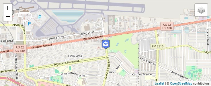 Map of ZIP Code 88566 in El Paso, TX — click to open interactive map