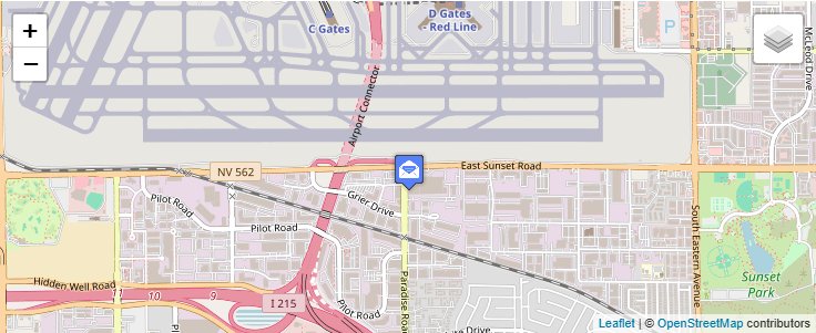 Map of ZIP Code 89199 in Las Vegas, NV — click to open interactive map