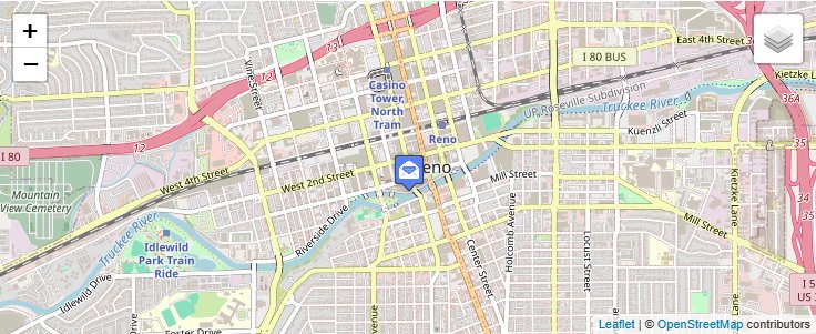 Map of ZIP Code 89505 in Reno, NV — click to open interactive map
