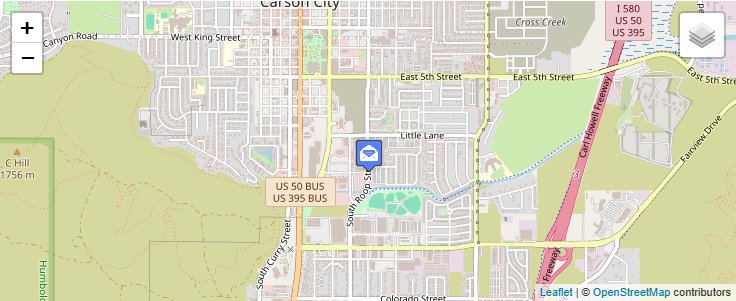 Map of ZIP Code 89702 in Carson City, NV — click to open interactive map