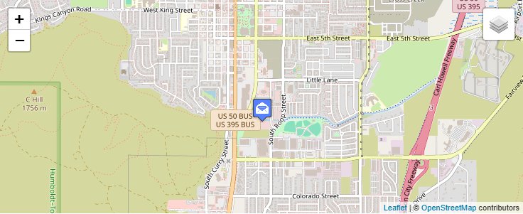 Map of ZIP Code 89711 in Carson City, NV — click to open interactive map