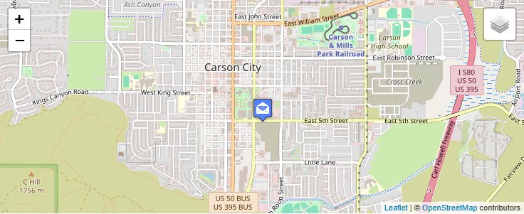 Map of ZIP Code 89713 in Carson City, NV — click to open interactive map
