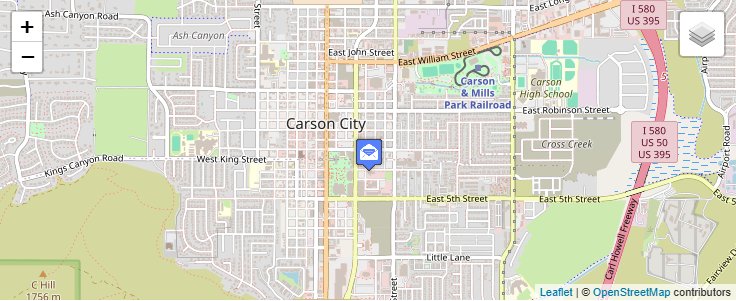 Map of ZIP Code 89714 in Carson City, NV — click to open interactive map
