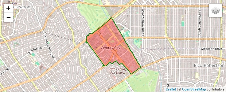 ZIP Code 90067 - Los Angeles, California | Map, Demographics