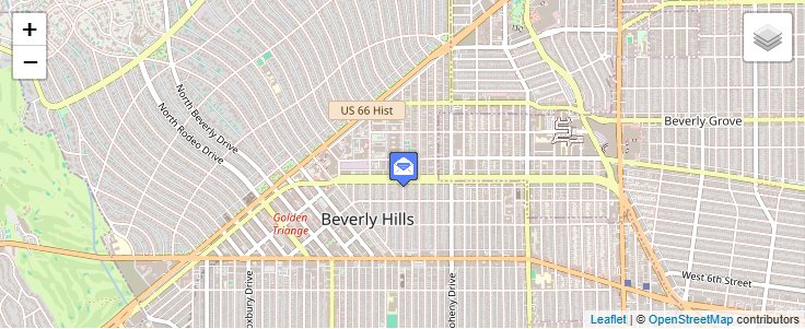 Map of ZIP Code 90213 in Beverly Hills, CA — click to open interactive map