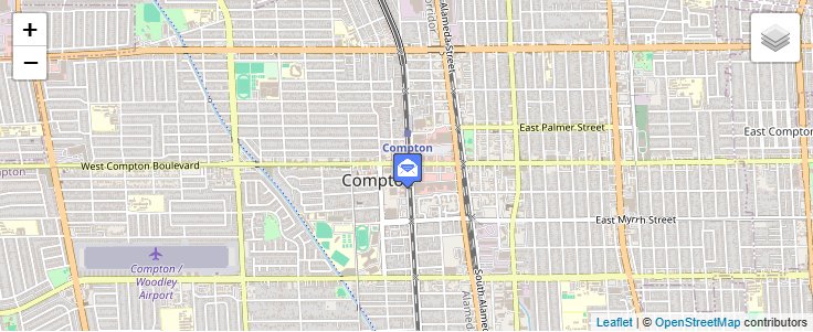 Map of ZIP Code 90223 in Compton, CA — click to open interactive map