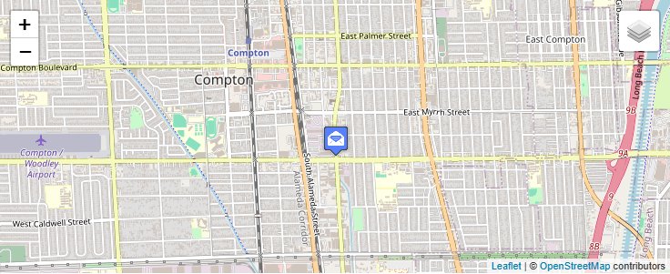Map of ZIP Code 90224 in Compton, CA — click to open interactive map