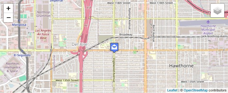 Map of ZIP Code 90251 in Hawthorne, CA — click to open interactive map