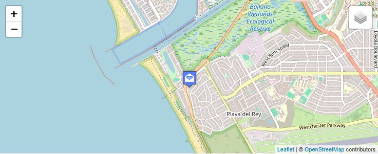 Map of ZIP Code 90296 in Playa Del Rey, CA — click to open interactive map