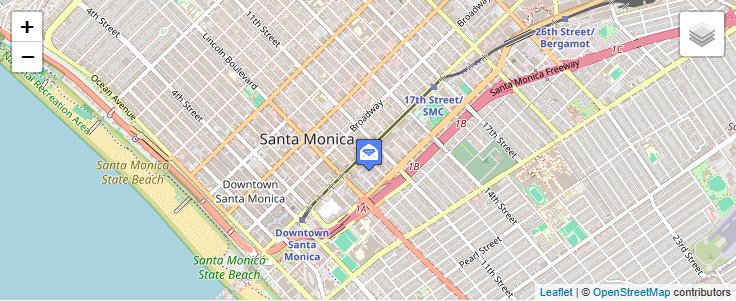 Map of ZIP Code 90411 in Santa Monica, CA — click to open interactive map