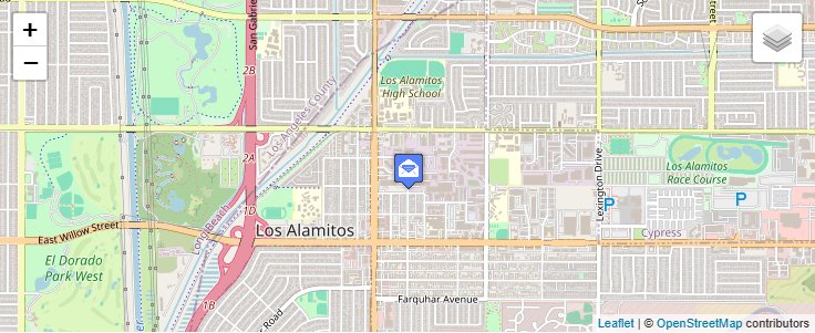 Map of ZIP Code 90721 in Los Alamitos, CA — click to open interactive map