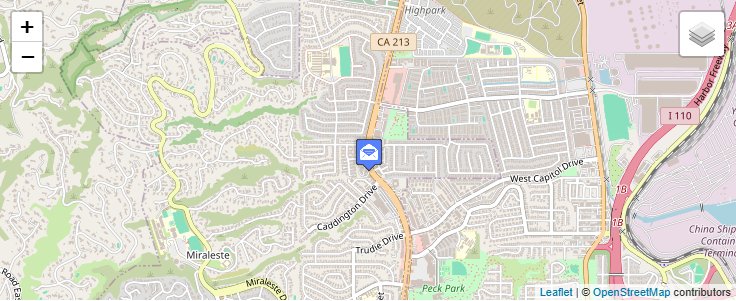 Map of ZIP Code 90734 in San Pedro, CA — click to open interactive map