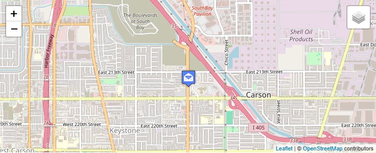 Map of ZIP Code 90749 in Carson, CA — click to open interactive map