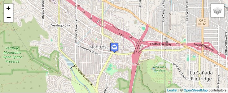 Map of ZIP Code 91021 in Montrose, CA — click to open interactive map