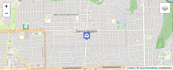 Map of ZIP Code 91025 in Sierra Madre, CA — click to open interactive map