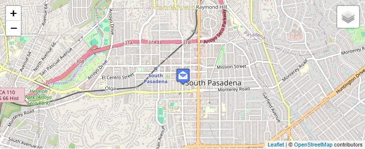 Map of ZIP Code 91031 in South Pasadena, CA — click to open interactive map