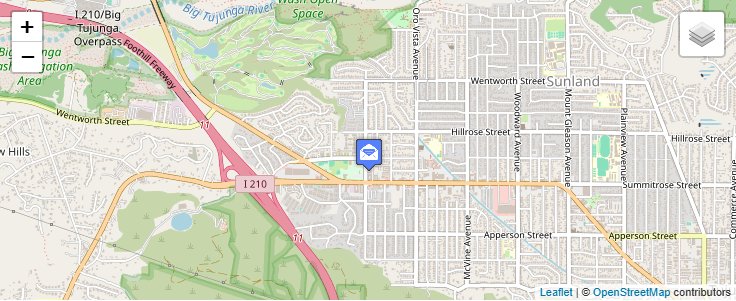 Map of ZIP Code 91041 in Sunland, CA — click to open interactive map
