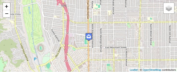 Map of ZIP Code 91114 in Pasadena, CA — click to open interactive map