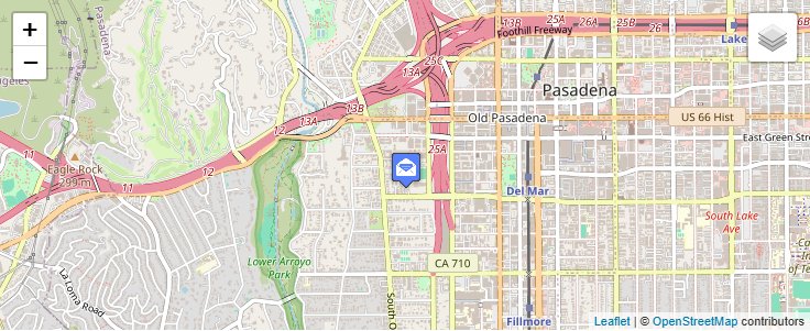 Map of ZIP Code 91123 in Pasadena, CA — click to open interactive map