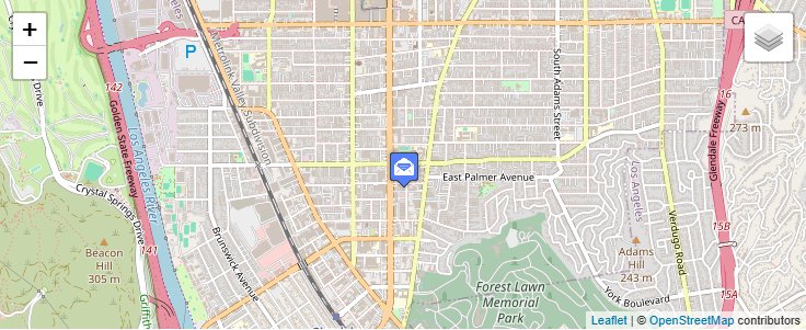 Map of ZIP Code 91225 in Glendale, CA — click to open interactive map