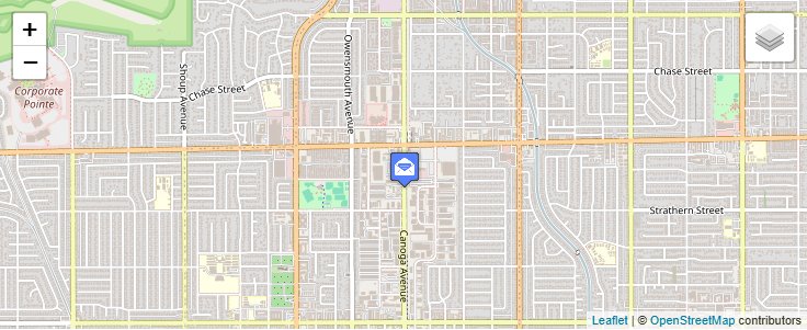 Map of ZIP Code 91309 in Canoga Park, CA — click to open interactive map