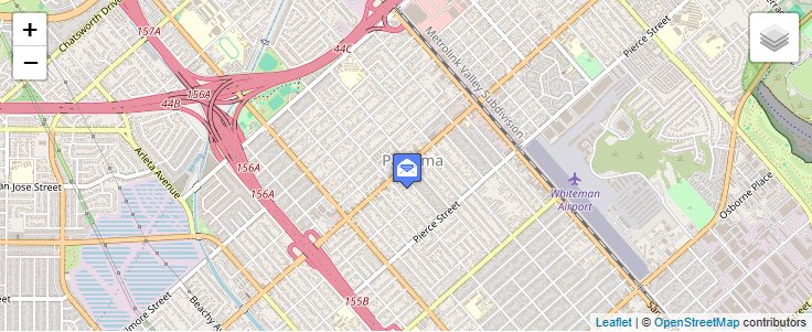 Map of ZIP Code 91333 in Pacoima, CA — click to open interactive map
