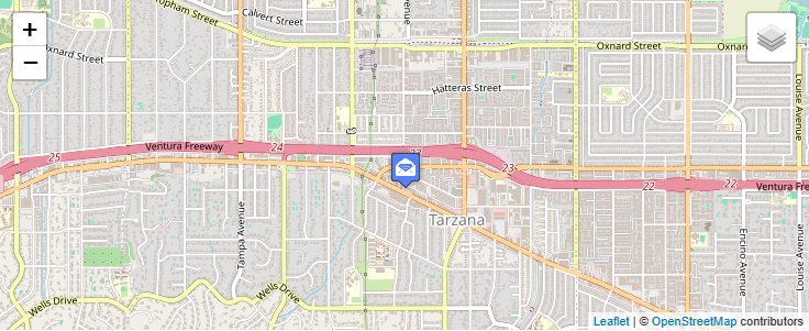 Map of ZIP Code 91357 in Tarzana, CA — click to open interactive map