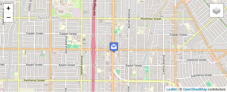 Map of ZIP Code 91393 in North Hills, CA — click to open interactive map