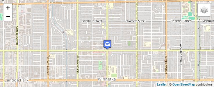 Map of ZIP Code 91396 in Winnetka, CA — click to open interactive map