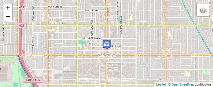 Map of ZIP Code 91408 in Van Nuys, CA — click to open interactive map