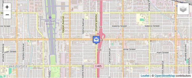 Map of ZIP Code 91409 in Van Nuys, CA — click to open interactive map
