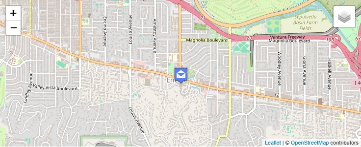 Map of ZIP Code 91426 in Encino, CA — click to open interactive map