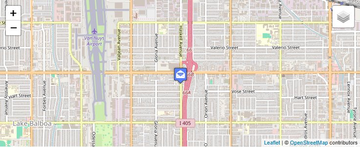 Map of ZIP Code 91470 in Van Nuys, CA — click to open interactive map