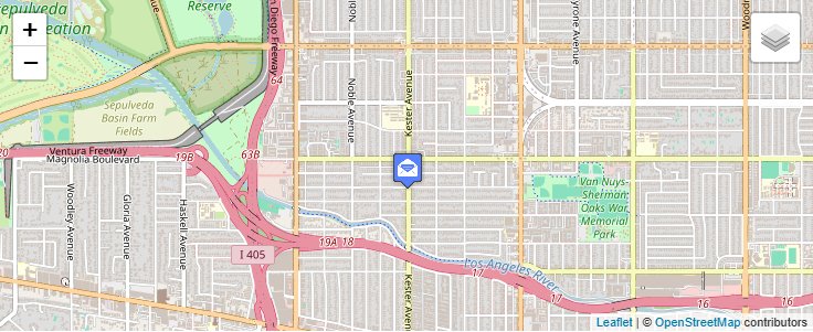 Map of ZIP Code 91495 in Sherman Oaks, CA — click to open interactive map