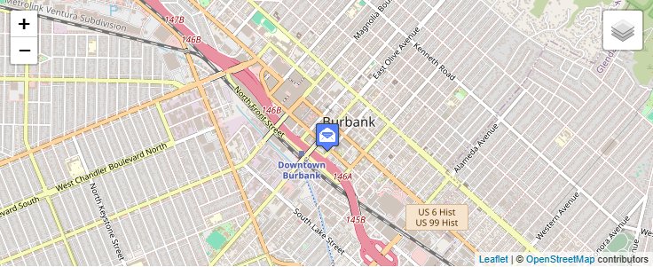 Map of ZIP Code 91503 in Burbank, CA — click to open interactive map
