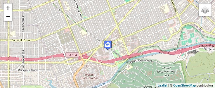 Map of ZIP Code 91526 in Burbank, CA — click to open interactive map