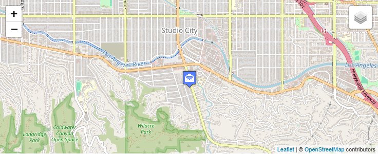 Map of ZIP Code 91614 in Studio City, CA — click to open interactive map