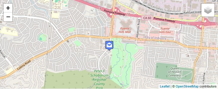 Map of ZIP Code 91749 in La Puente, CA — click to open interactive map