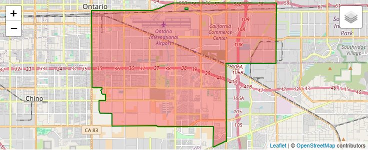 ZIP Code 91761 - Ontario, California | Map, Demographics, Income