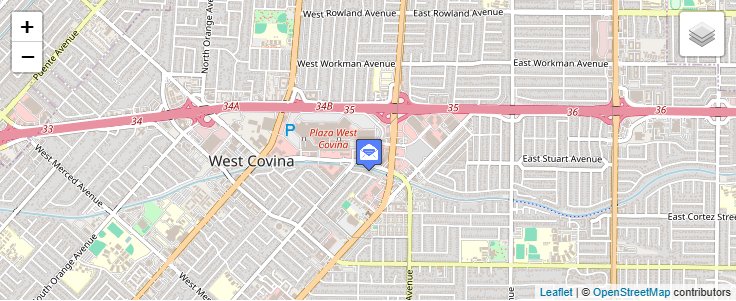 Map of ZIP Code 91793 in West Covina, CA — click to open interactive map