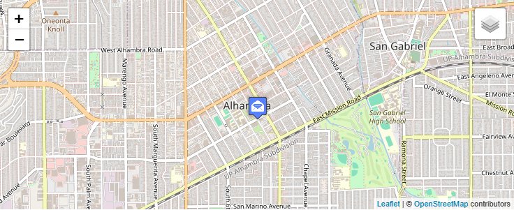 Map of ZIP Code 91802 in Alhambra, CA — click to open interactive map
