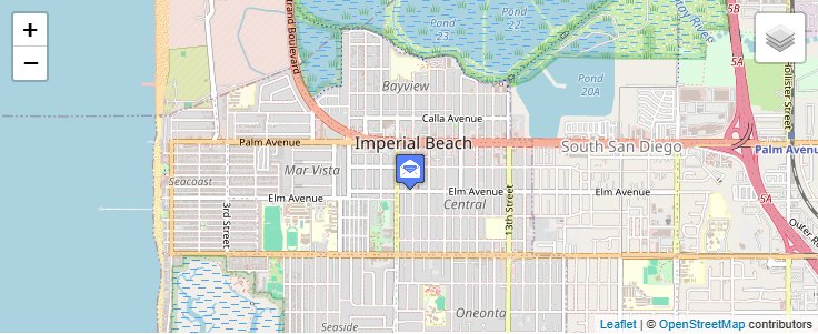 Map of ZIP Code 91933 in Imperial Beach, CA — click to open interactive map