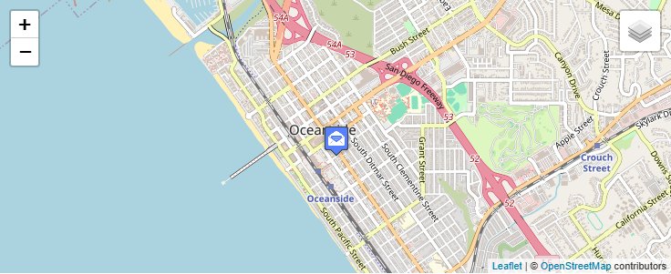Map of ZIP Code 92049 in Oceanside, CA — click to open interactive map