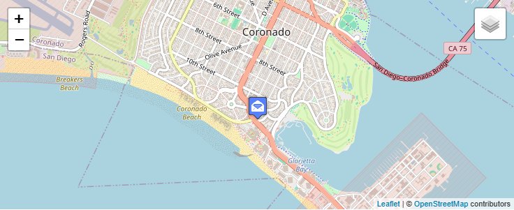 Map of ZIP Code 92178 in Coronado, CA — click to open interactive map