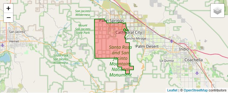 ZIP Code 92264 - Palm Springs, California | Map, Demographics