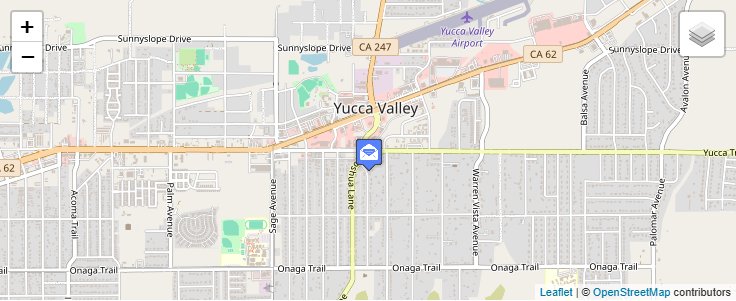 Map of ZIP Code 92286 in Yucca Valley, CA — click to open interactive map