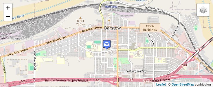 Map of ZIP Code 92312 in Barstow, CA — click to open interactive map