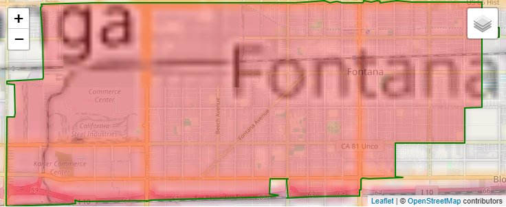 ZIP Code 92335 - Fontana, California | Map, Demographics, Income
